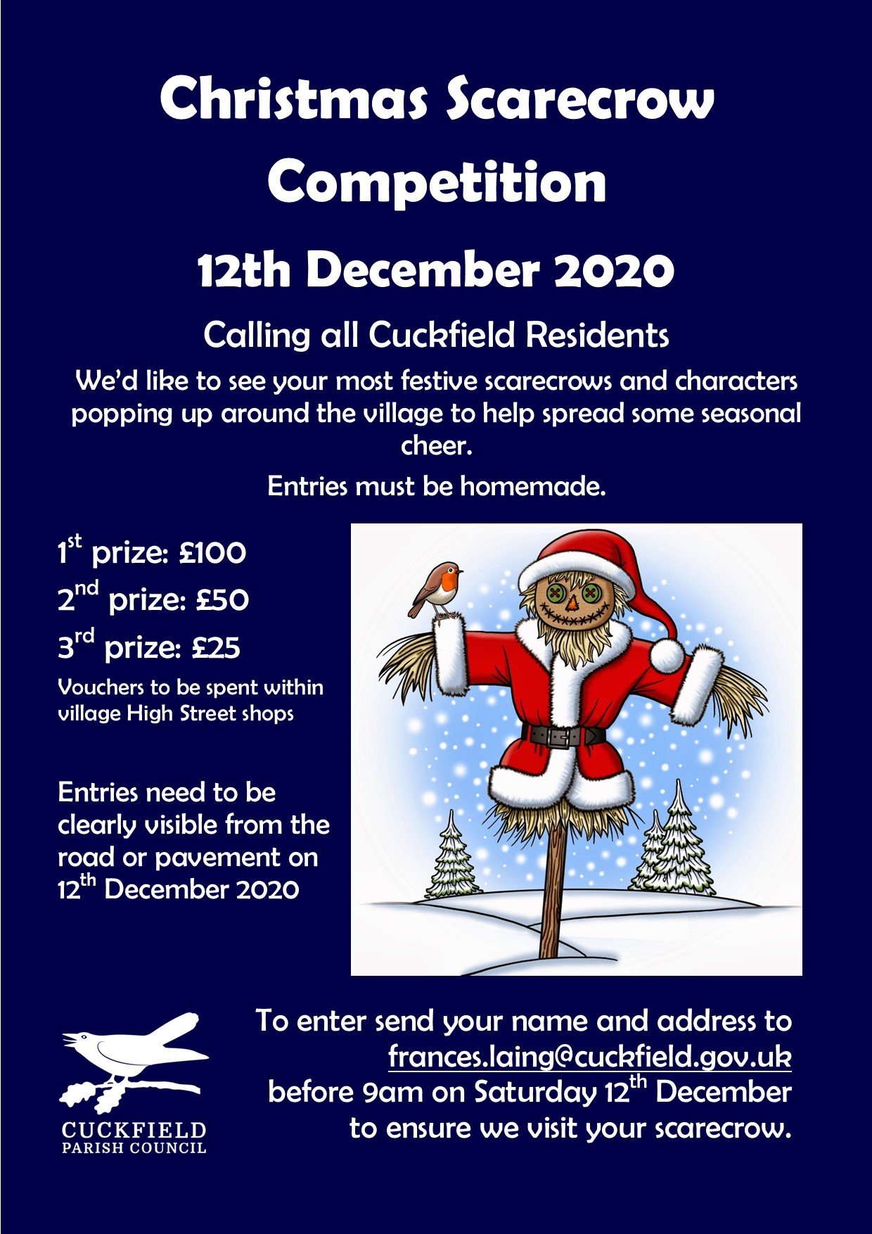 Christmas Scarecrow Competition Poster