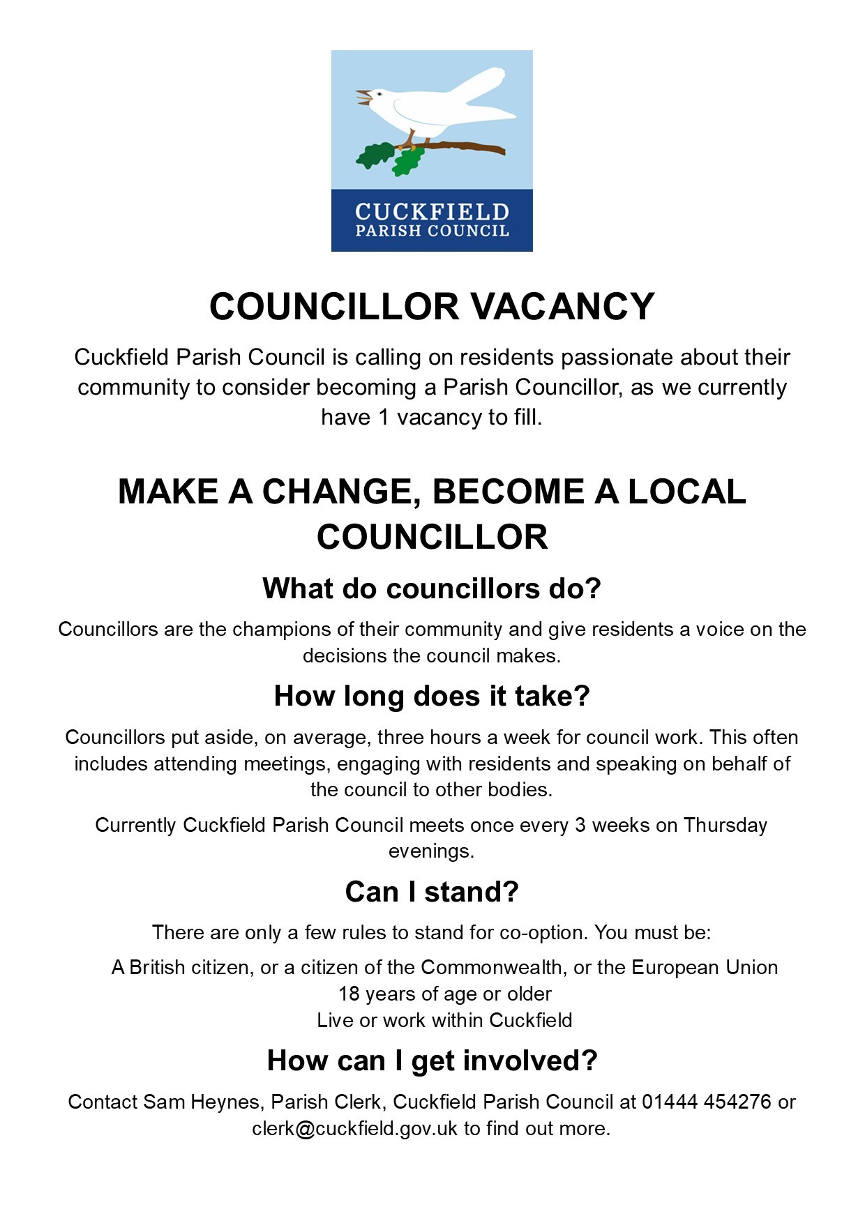 Councillor Advert 2022