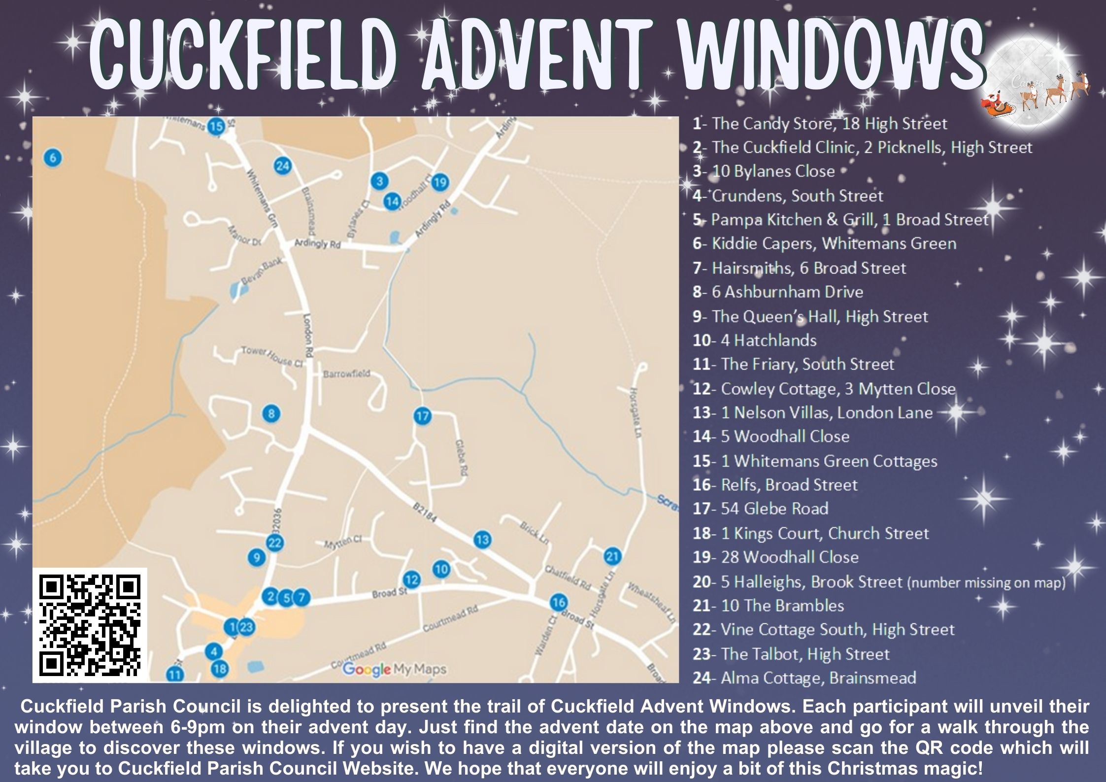 Cuckfield Advent Windows Trail Map