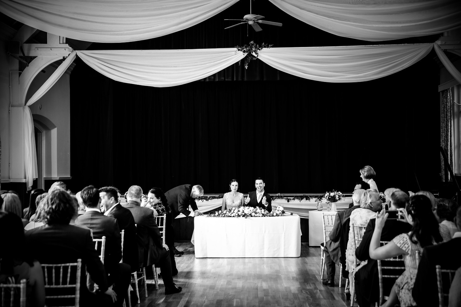 Bride & Groom in Hall