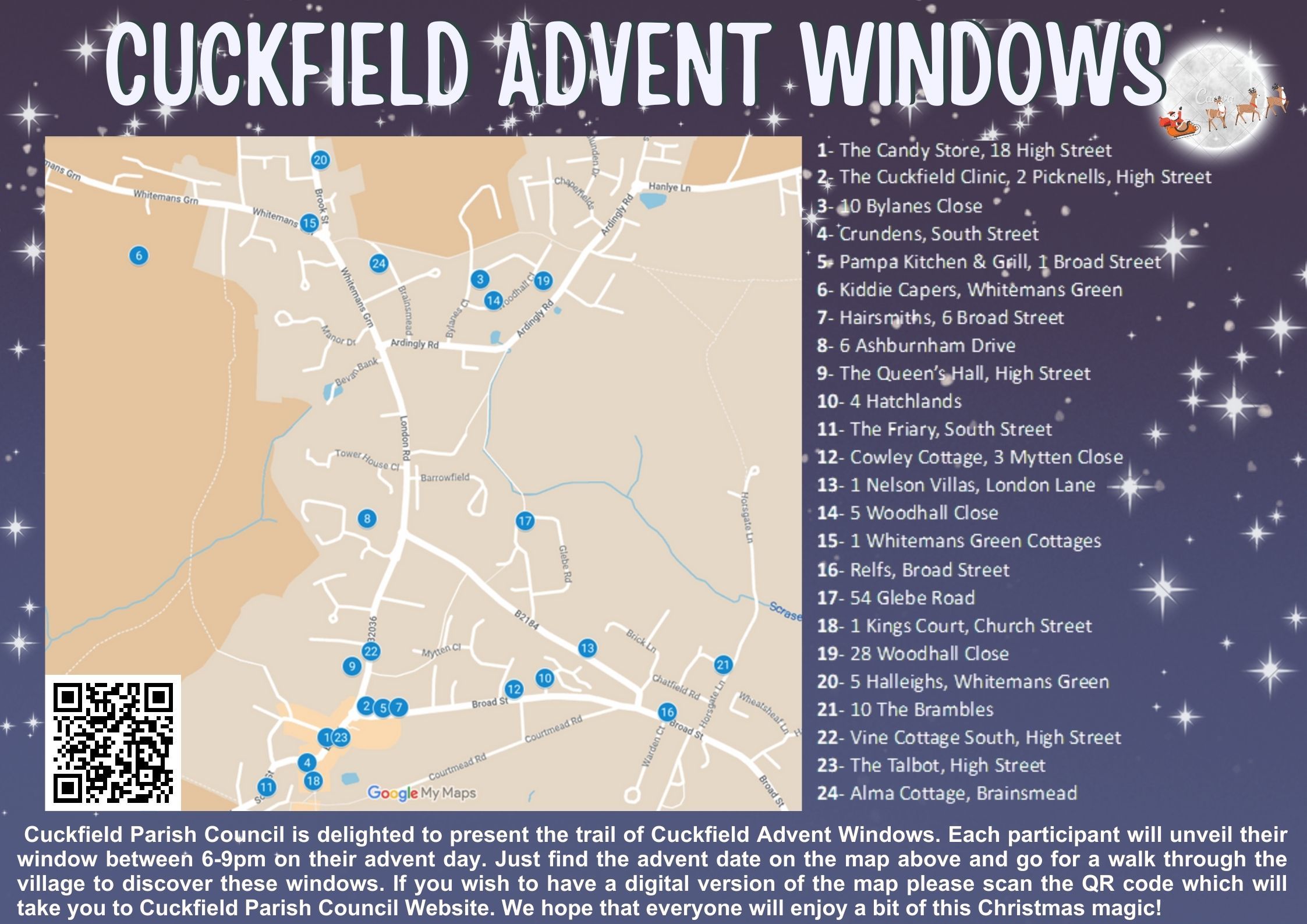 Cuckfield Advent Windows Trail Map