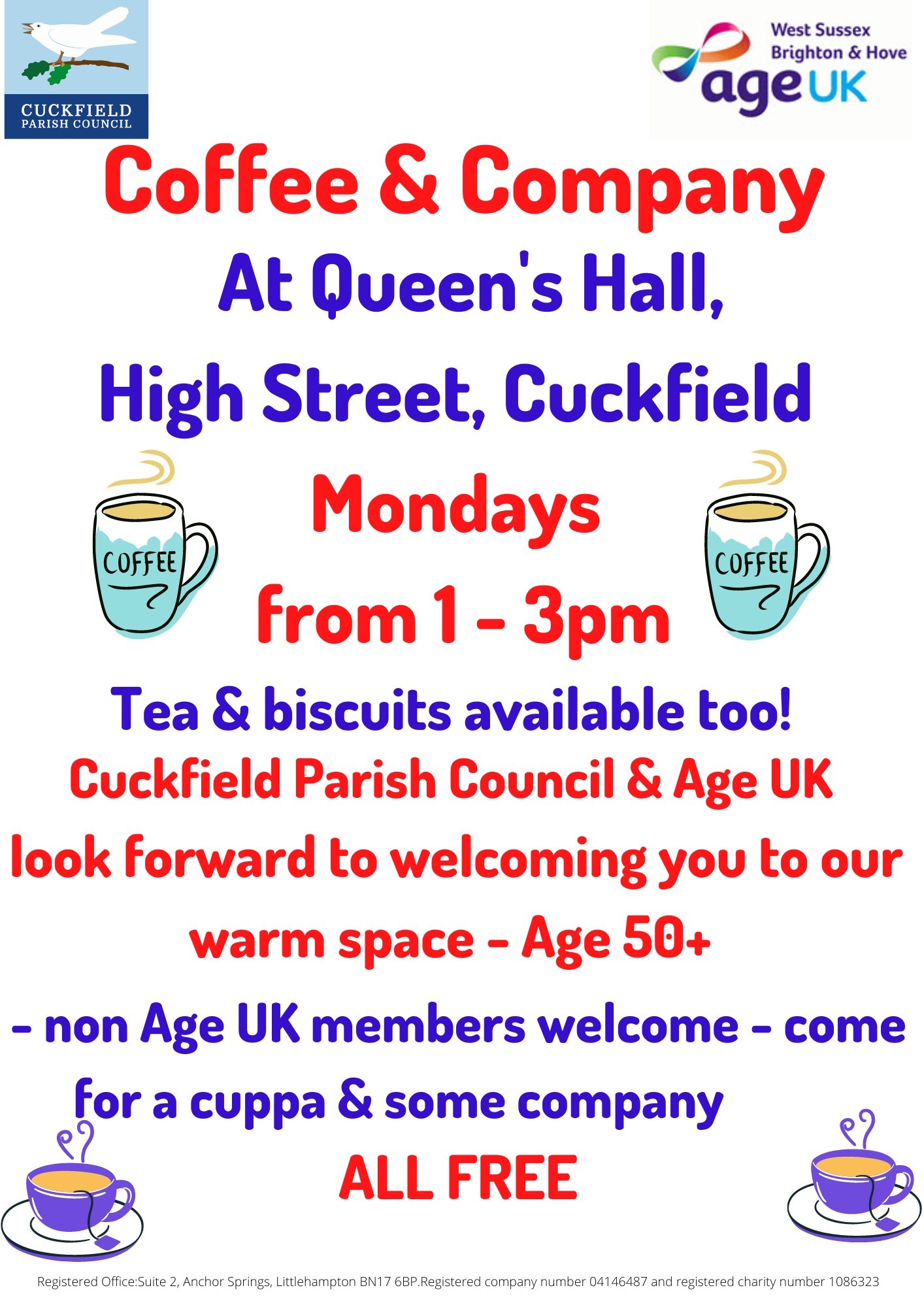 Monday Coffee Revised Age Uk Cuckfield Poster
